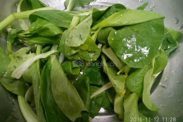 青菜蛋汤的做法图解1