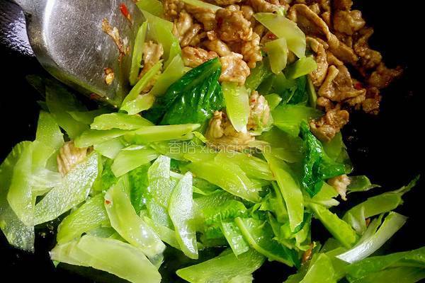 青笋炒肉片的做法图解7