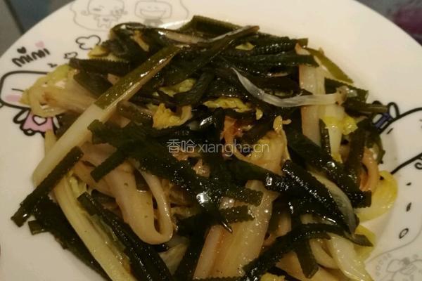 白菜海带丝的做法图解4