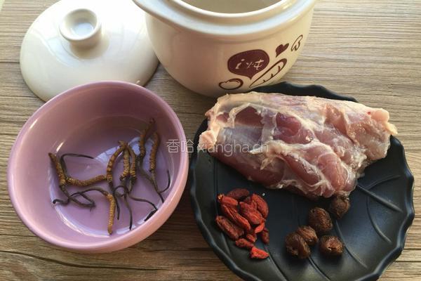 猪肉炖冬虫草的做法图解1