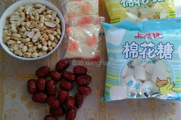 红枣花生牛扎糖的做法图解3