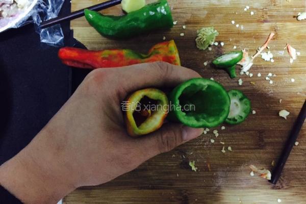 肉酿青椒的做法图解4