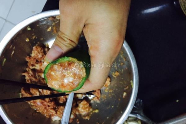 肉酿青椒的做法图解5