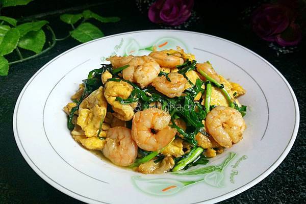 韭菜虾仁炒鸡蛋的做法图解9
