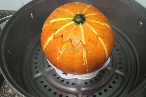 蚝油猪肚南瓜盅的做法图解14