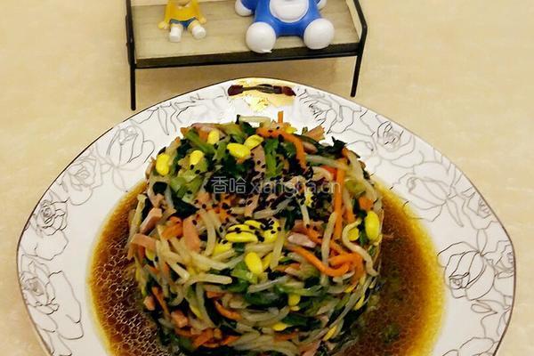 菠菜拌豆芽的做法图解7
