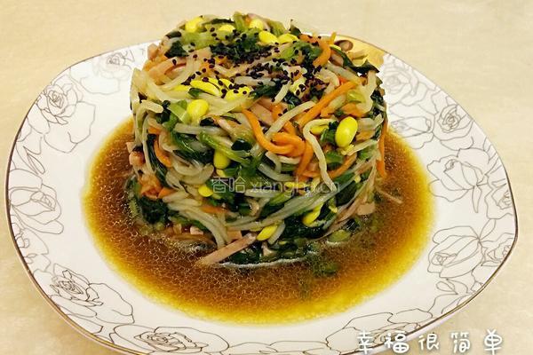 菠菜拌豆芽的做法图解8