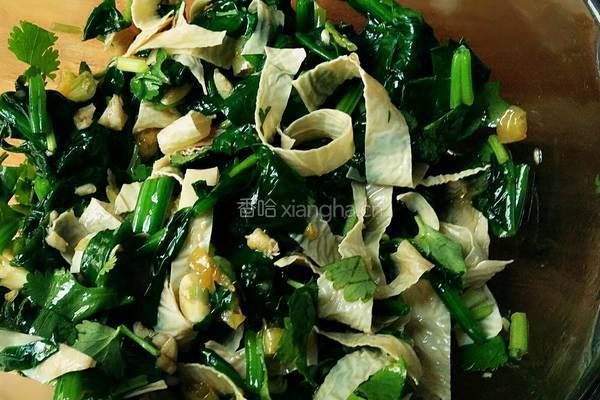 菠菜拌油豆皮的做法图解9