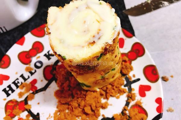 香葱肉松蛋糕卷的做法图解19