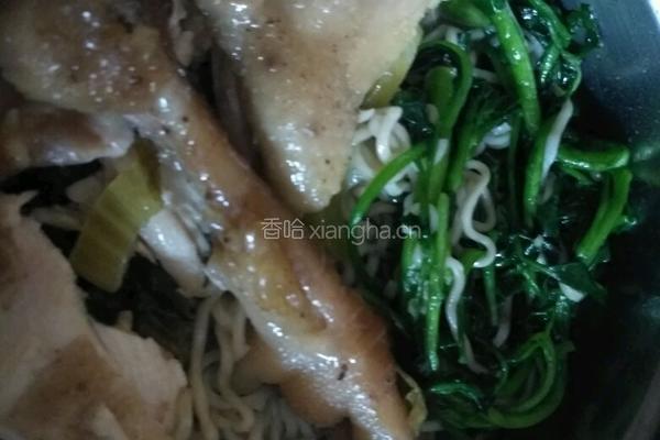 青菜鸡肉汤面的做法图解7