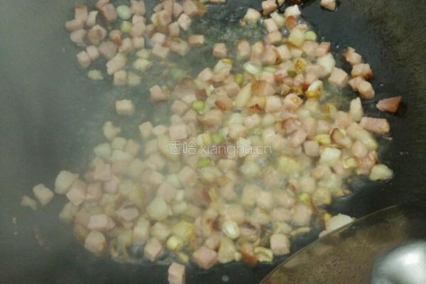 芥菜腊肉炒饭的做法图解11