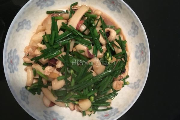 鱿鱼炒韭菜花