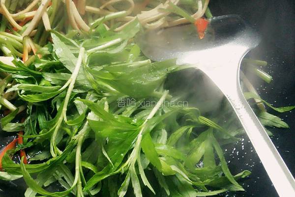 香干炒茼蒿的做法图解8