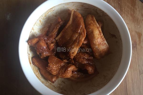 南瓜米粉蒸肉的做法图解3