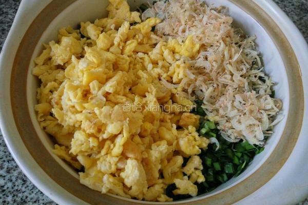 韭菜鸡蛋虾皮饺子的做法图解6