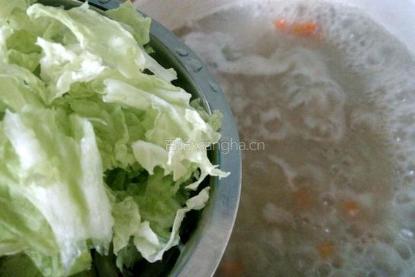 蔬菜猪肝粥的做法图解13