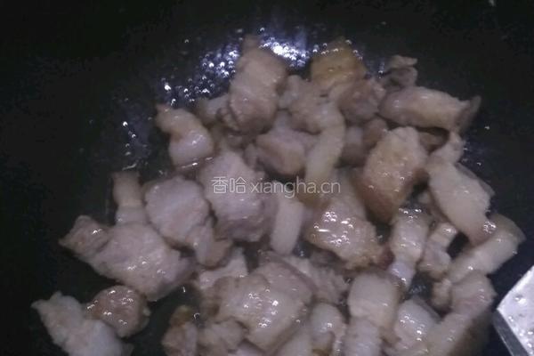 酸菜炒肉的做法图解4