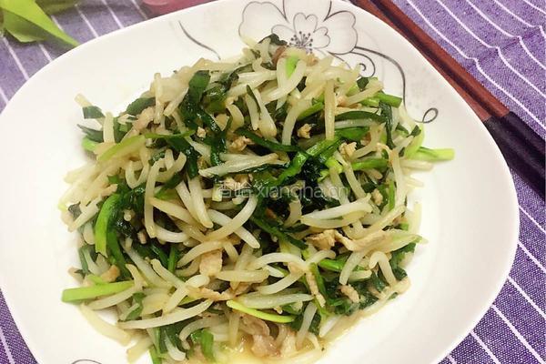 肉丝手掐菜的做法图解9