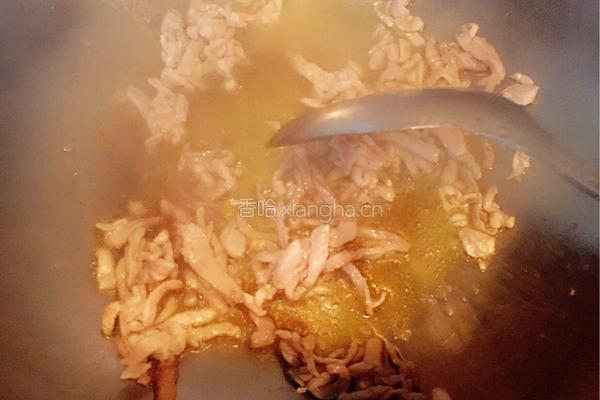 肉丝手掐菜的做法图解4