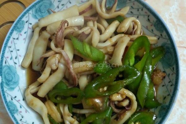尖椒鲜鱿的做法图解4