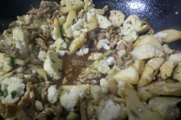 花菜炒肉丝的做法图解7