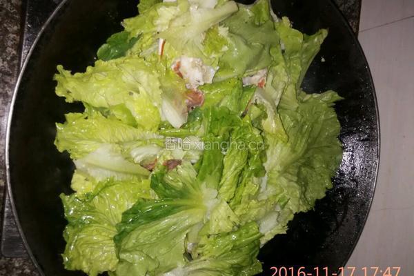 生菜炒三眼蟹的做法图解4
