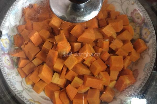 南瓜糯米芝麻饼的做法图解3