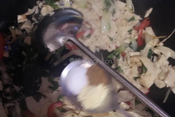 奶白菜炒豆皮的做法图解8