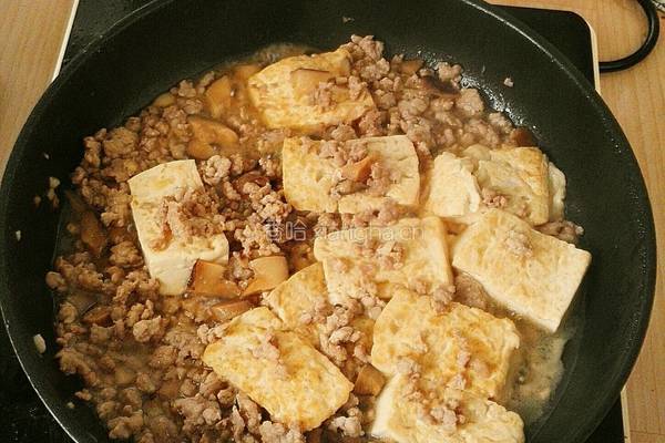 肉末煎豆腐的做法图解11