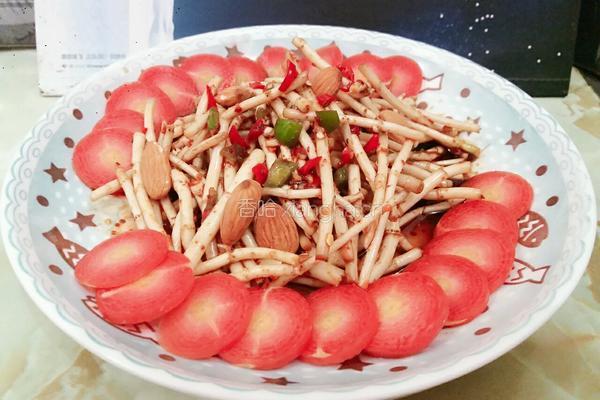 杏仁折耳根的做法图解1