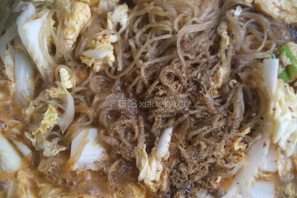 盐豆白菜炖粉丝的做法图解4