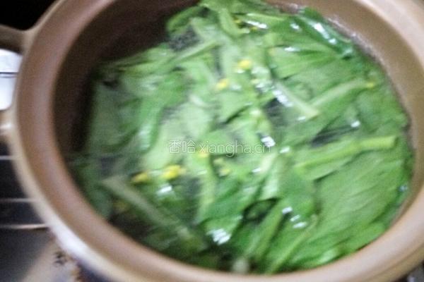 青菜肉末汤的做法图解5
