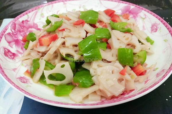 莲藕小炒的做法图解5