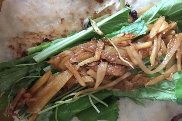 土豆丝卷饼的做法图解8