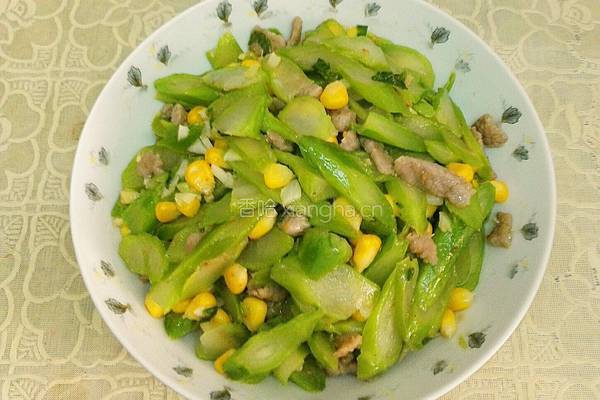 xo酱玉米粒炒菜心杆杆的做法图解10