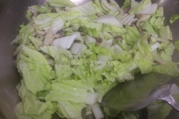 白菜菌菇的做法图解6