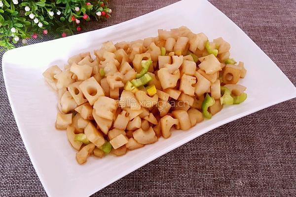 炒藕丁的做法图解8