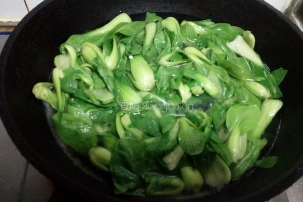 香菇油菜的做法图解4