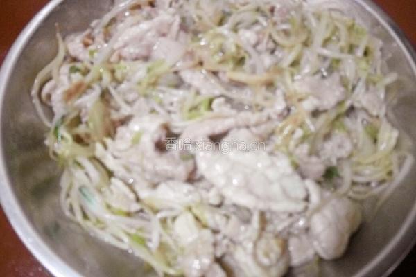 豆芽炒肉片的做法图解6