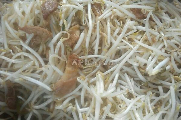 绿豆芽炒韭菜的做法图解4