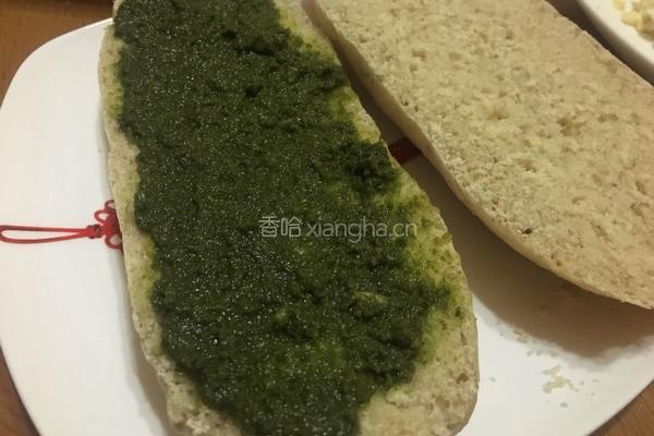 绿鸡蛋火腿三明治的做法图解5