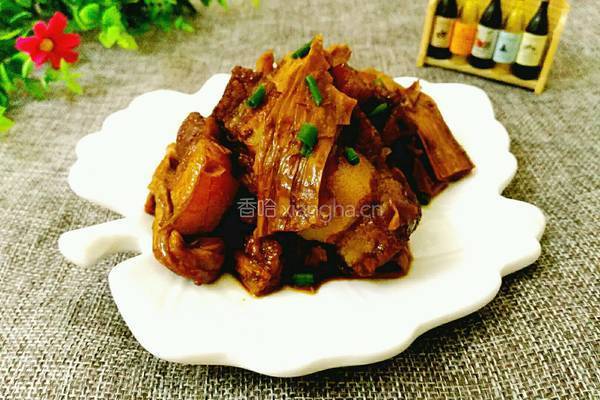 腐竹烧肉的做法图解14