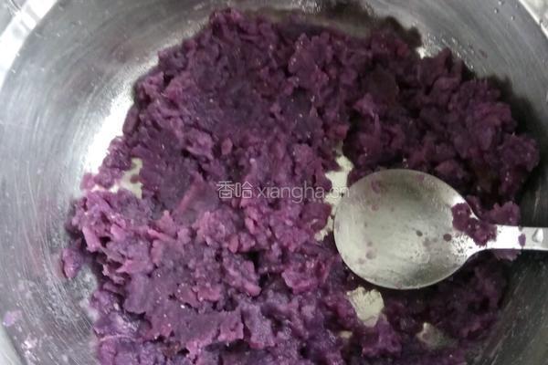 南瓜紫薯发糕的做法图解2