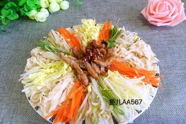 白菜豆芽豆皮拌胡萝卜的做法图解10