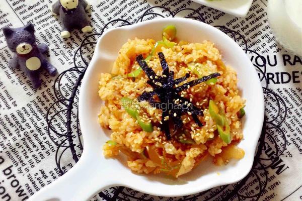 五花肉韩式泡菜炒饭的做法图解7