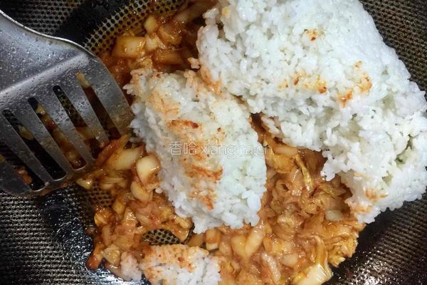 五花肉韩式泡菜炒饭的做法图解4