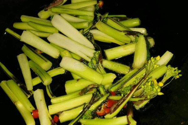 炒菜苔的做法图解5