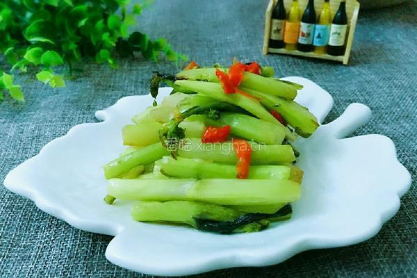 炒菜苔的做法图解8