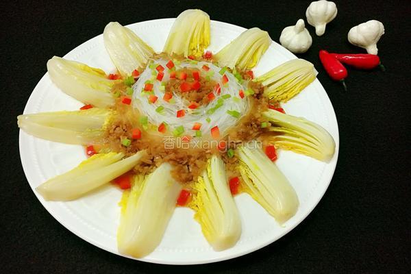 蒜蓉粉丝蒸娃娃菜的做法图解10