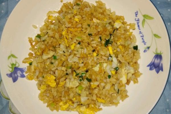 香葱蛋炒饭的做法图解4